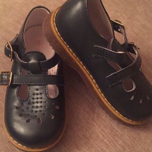 Shrimp and Grits Kids Navy T-Strap Mary Jane Shoe